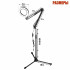 Лампа лупа LED светодиодная напольная LN-222 на регулируемом штативе ML с пантографом, черная