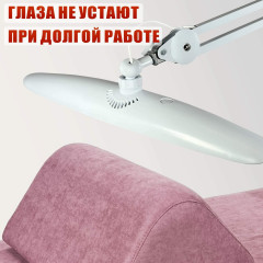 Профессиональная бестеневая напольная лампа PLNS-01 на колесах для наращивания ресниц и маникюра, белая