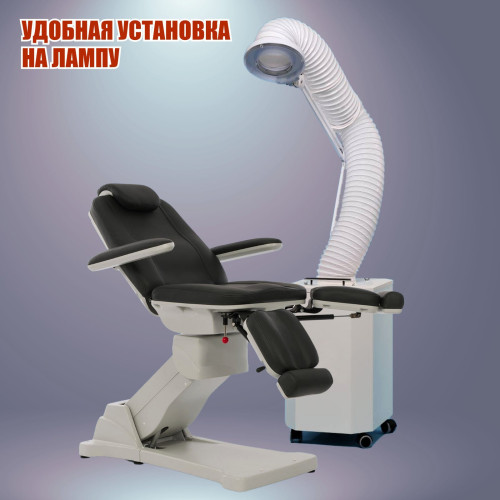 Лампа LN-5-GOF300 с гофрой D125 мм, 3 метра, 12 W, под вытяжку для маникюра и педикюра на штативе, настольное крепление, LED подсветка