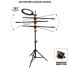 Стойка LS-3ES63-B-26 для плетения кос и дред, с тремя вешалками для канекалона и кольцевой LED-лампой 26 см