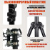 Стойка напольная JBH-3HHolder для плетения кос и канекалона, 3 яруса держателей, телескопический штатив, металл, регулируемая высота 83–190 см