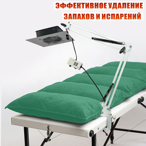 Вытяжка NBSW-FAN2 для наращивания ресниц с настольным пантографом и фильтром, белая, для лэшмейкера и мастеров бьюти-сферы