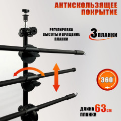 Стойка LS-3ES63-B-KR для плетения кос и дред, вешалка для канекалона с креплением для лампы и ложкой-весами