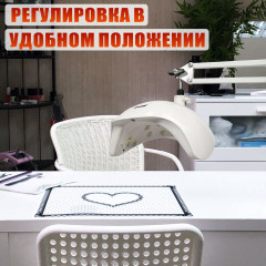 Ультрафиолетовая лампа для сушки ногтей, 48W, 100-240V, 50/60Hz, на белом настольном штативе NB-35W