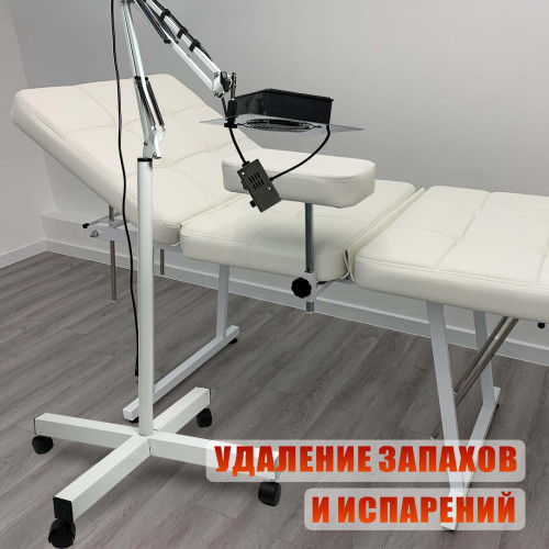 Вытяжка NS-NBW-FAN2 для наращивания ресниц с пантографом и напольной стойкой на колесиках, для лэшмейкера и мастеров бьюти-сферы