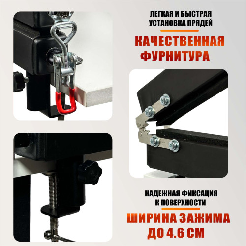 Станок брейдера UGOL-YY для плетения кос, настольный на струбцине, металлический держатель с регулировкой зажима, прищепка для дред и кос