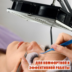 Вентилятор сдвоенный 220V, 48W, для наращивания ресниц, цвет черно-белый, с резьбой 1/4 для крепления, с угольными фильтрами