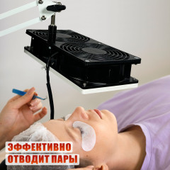 Вытяжка NBS-35W-2FANW 220V 48W для наращивания ресниц с настольным пантографом, для лэшмейкера и мастеров бьюти-сферы