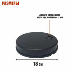 Лампа лупа LED LN-22B светодиодная настольная чёрная на пантографе с круглым основанием, с регулировкой яркости и 3 режимами света