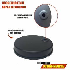 Лампа лупа LED LN-22B светодиодная настольная чёрная на пантографе с круглым основанием, с регулировкой яркости и 3 режимами света