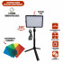 Портативная светодиодная LED панель RAG-2 с цветными фильтрами на настольной треноге с телескопическим удлинителем и шарнирным креплением, USB