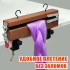 Станок брейдера деревянный мини на струбцинах 25WOOD-HAIR-4 с замочком и 2 крючками, прищепка для плетения кос и дред, для работы с канекалоном